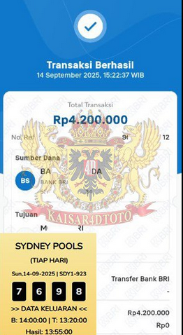 BUKTI JACKPOT KAISAR4DTOTO