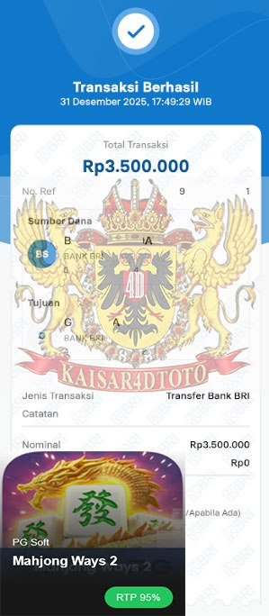 BUKTI JACKPOT KAISAR4DTOTO