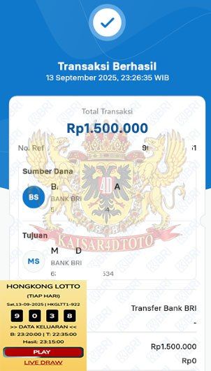 BUKTI JACKPOT KAISAR4DTOTO