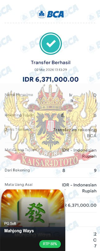 BUKTI JACKPOT KAISAR4DTOTO