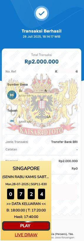 BUKTI JACKPOT KAISAR4DTOTO