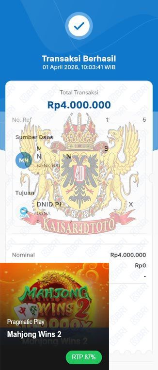 BUKTI JACKPOT KAISAR4DTOTO