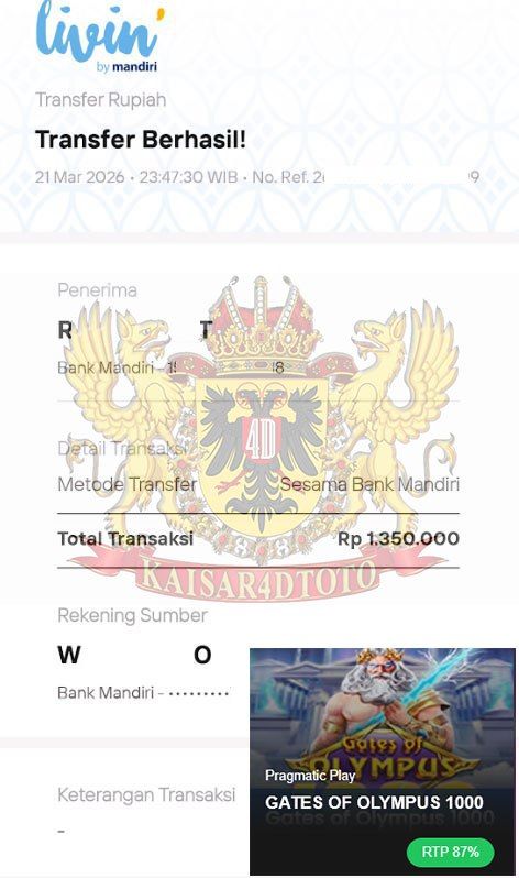 BUKTI JACKPOT KAISAR4DTOTO