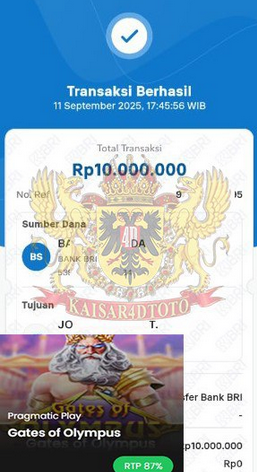 BUKTI JACKPOT KAISAR4DTOTO