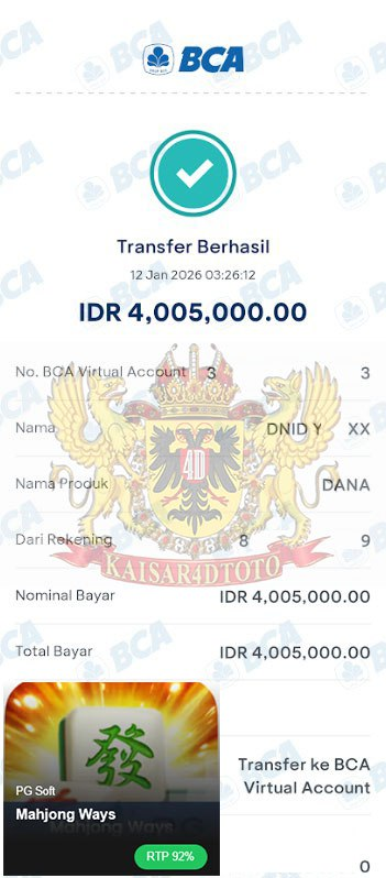 BUKTI JACKPOT KAISAR4DTOTO