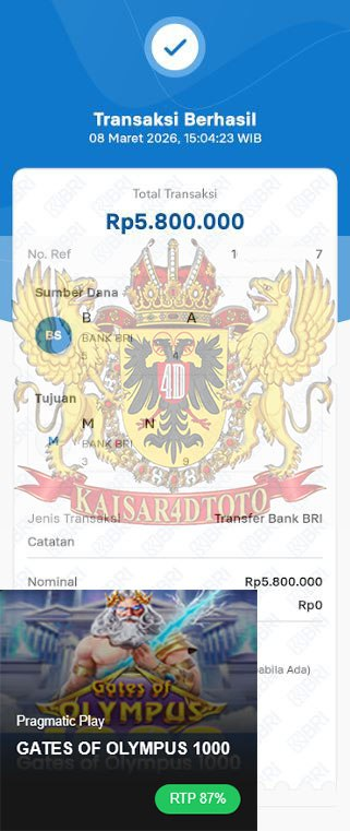 BUKTI JACKPOT KAISAR4DTOTO