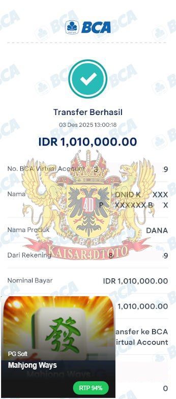 BUKTI JACKPOT KAISAR4DTOTO