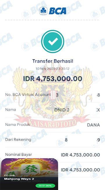 BUKTI JACKPOT KAISAR4DTOTO