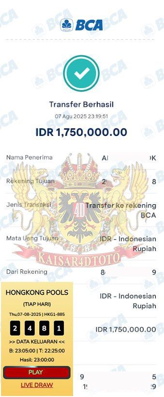 BUKTI JACKPOT KAISAR4DTOTO