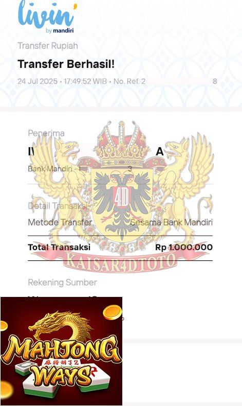 BUKTI JACKPOT KAISAR4DTOTO
