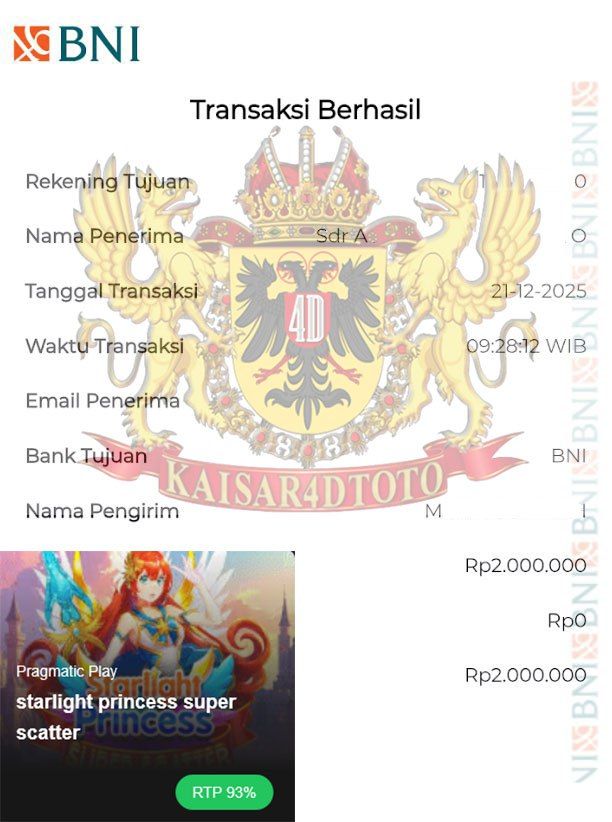 BUKTI JACKPOT KAISAR4DTOTO