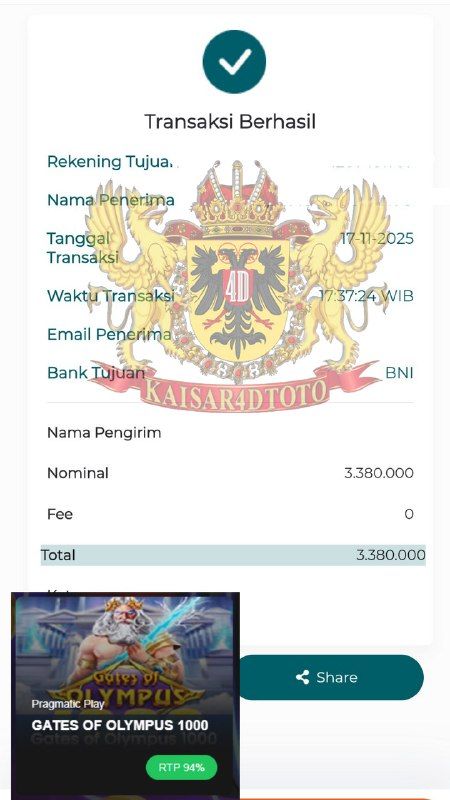 BUKTI JACKPOT KAISAR4DTOTO