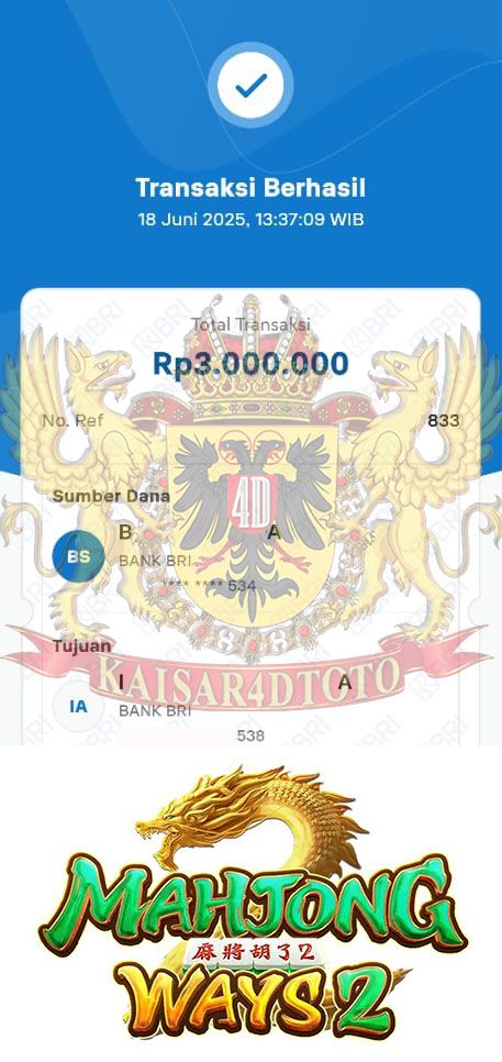 BUKTI JACKPOT KAISAR4DTOTO