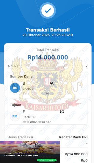 BUKTI JACKPOT KAISAR4DTOTO