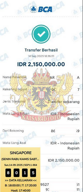 BUKTI JACKPOT KAISAR4DTOTO