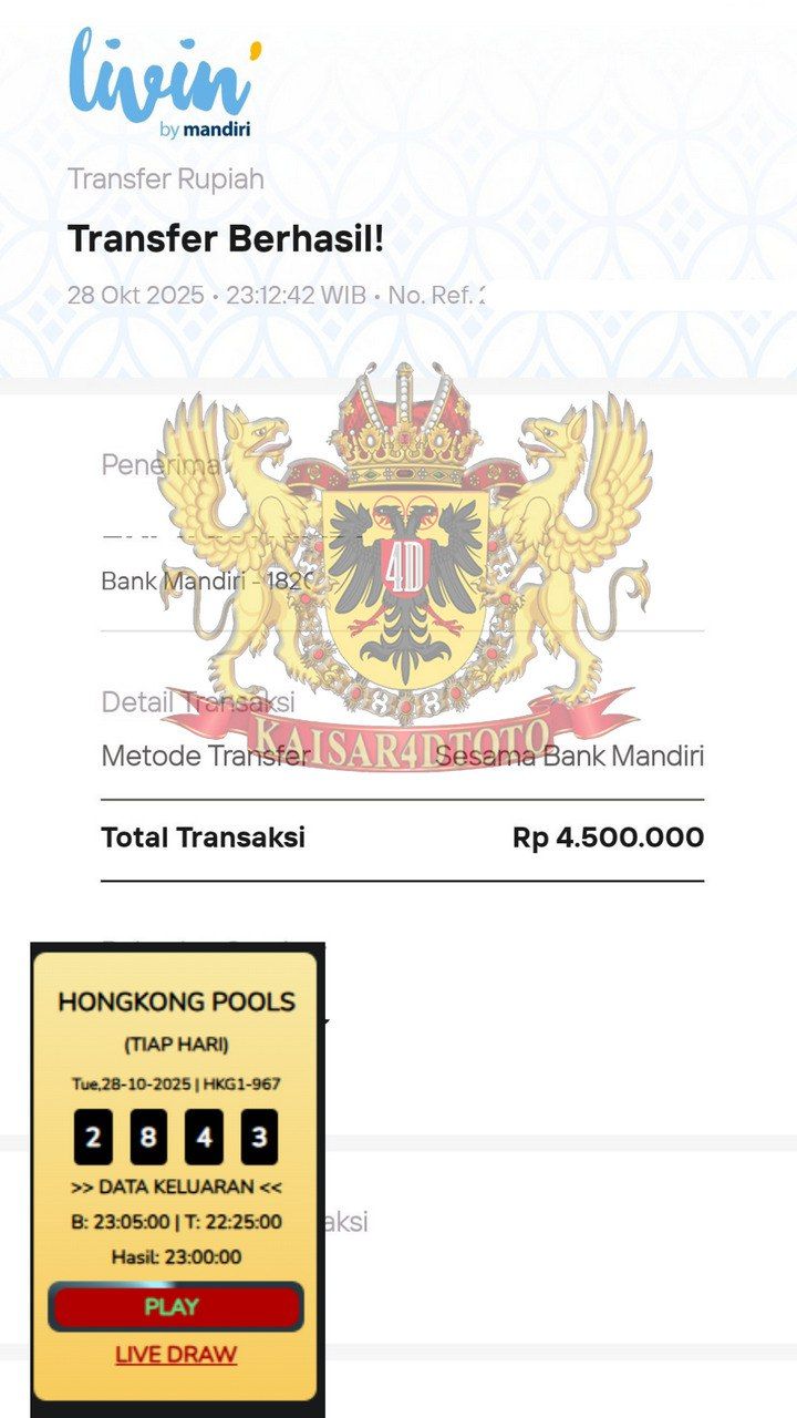 BUKTI JACKPOT KAISAR4DTOTO