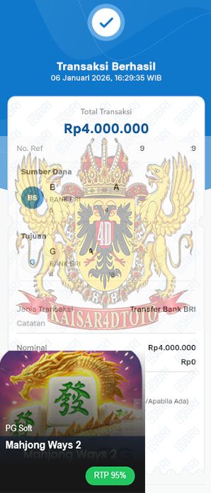 BUKTI JACKPOT KAISAR4DTOTO