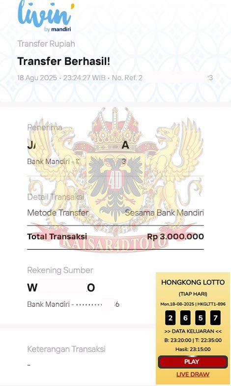 BUKTI JACKPOT KAISAR4DTOTO