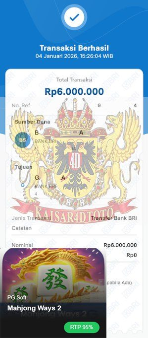 BUKTI JACKPOT KAISAR4DTOTO