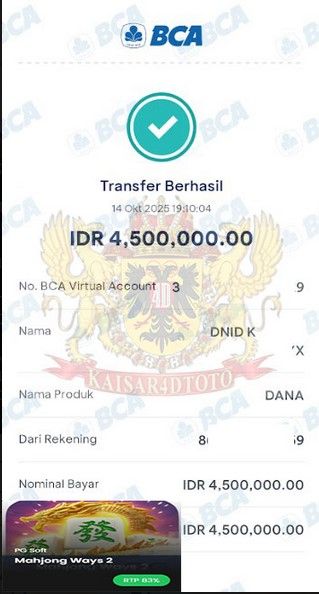 BUKTI JACKPOT KAISAR4DTOTO