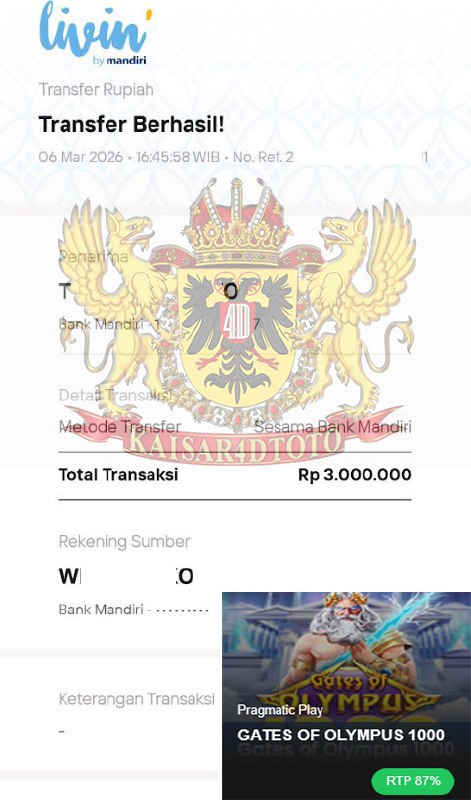 BUKTI JACKPOT KAISAR4DTOTO