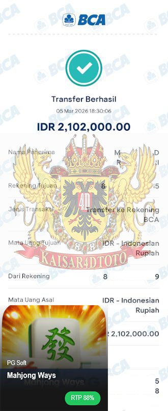 BUKTI JACKPOT KAISAR4DTOTO
