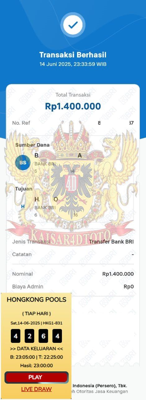 BUKTI JACKPOT KAISAR4DTOTO