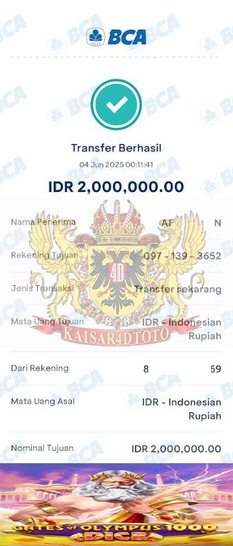 BUKTI JACKPOT KAISAR4DTOTO
