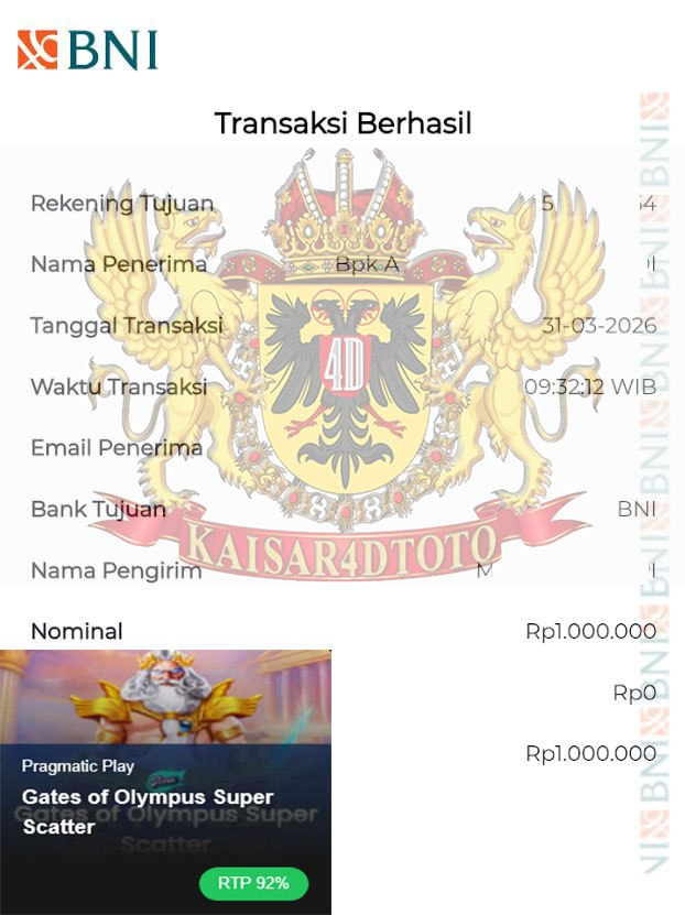 BUKTI JACKPOT KAISAR4DTOTO