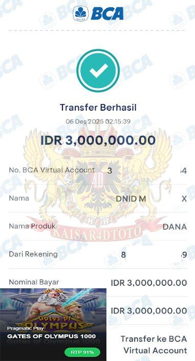 BUKTI JACKPOT KAISAR4DTOTO