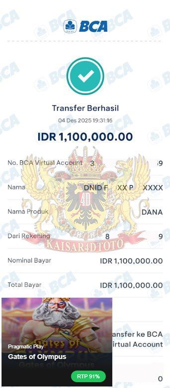 BUKTI JACKPOT KAISAR4DTOTO