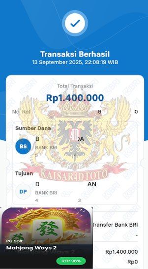 BUKTI JACKPOT KAISAR4DTOTO