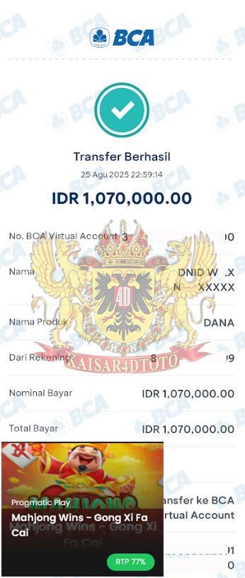 BUKTI JACKPOT KAISAR4DTOTO