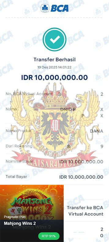 BUKTI JACKPOT KAISAR4DTOTO
