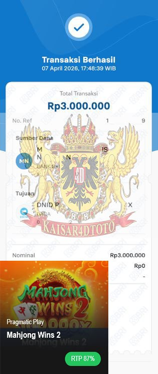 BUKTI JACKPOT KAISAR4DTOTO