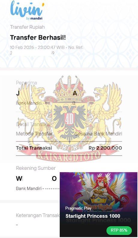 BUKTI JACKPOT KAISAR4DTOTO