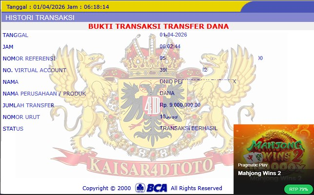 BUKTI JACKPOT KAISAR4DTOTO