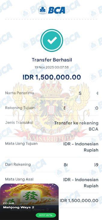 BUKTI JACKPOT KAISAR4DTOTO