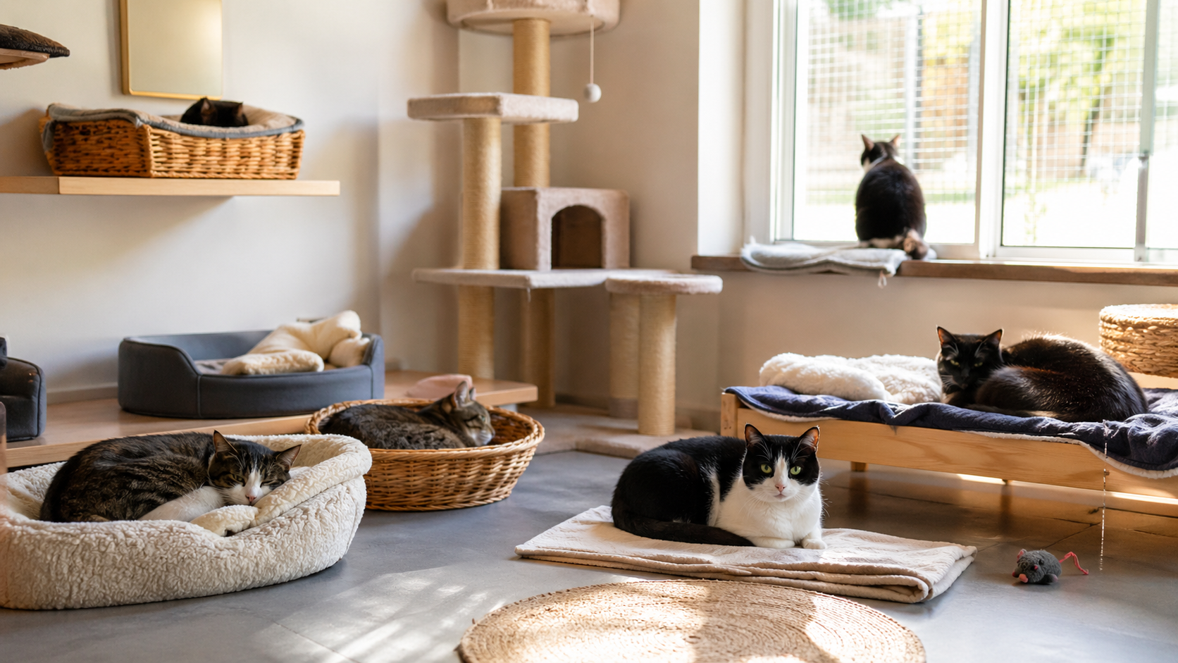 Ruhiger Bereich im Katzenzimmer