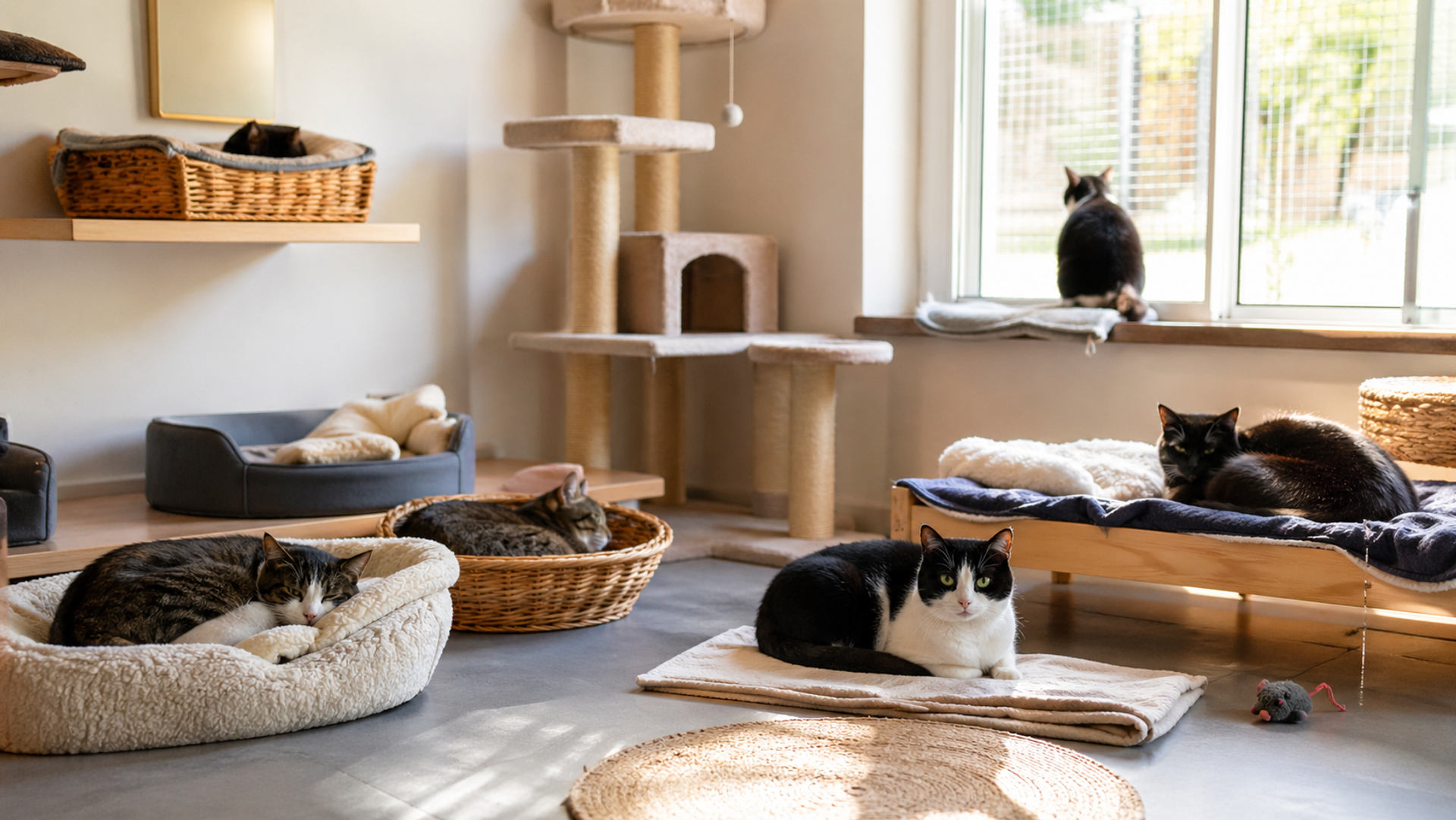 Ruhiger Bereich im Katzenzimmer