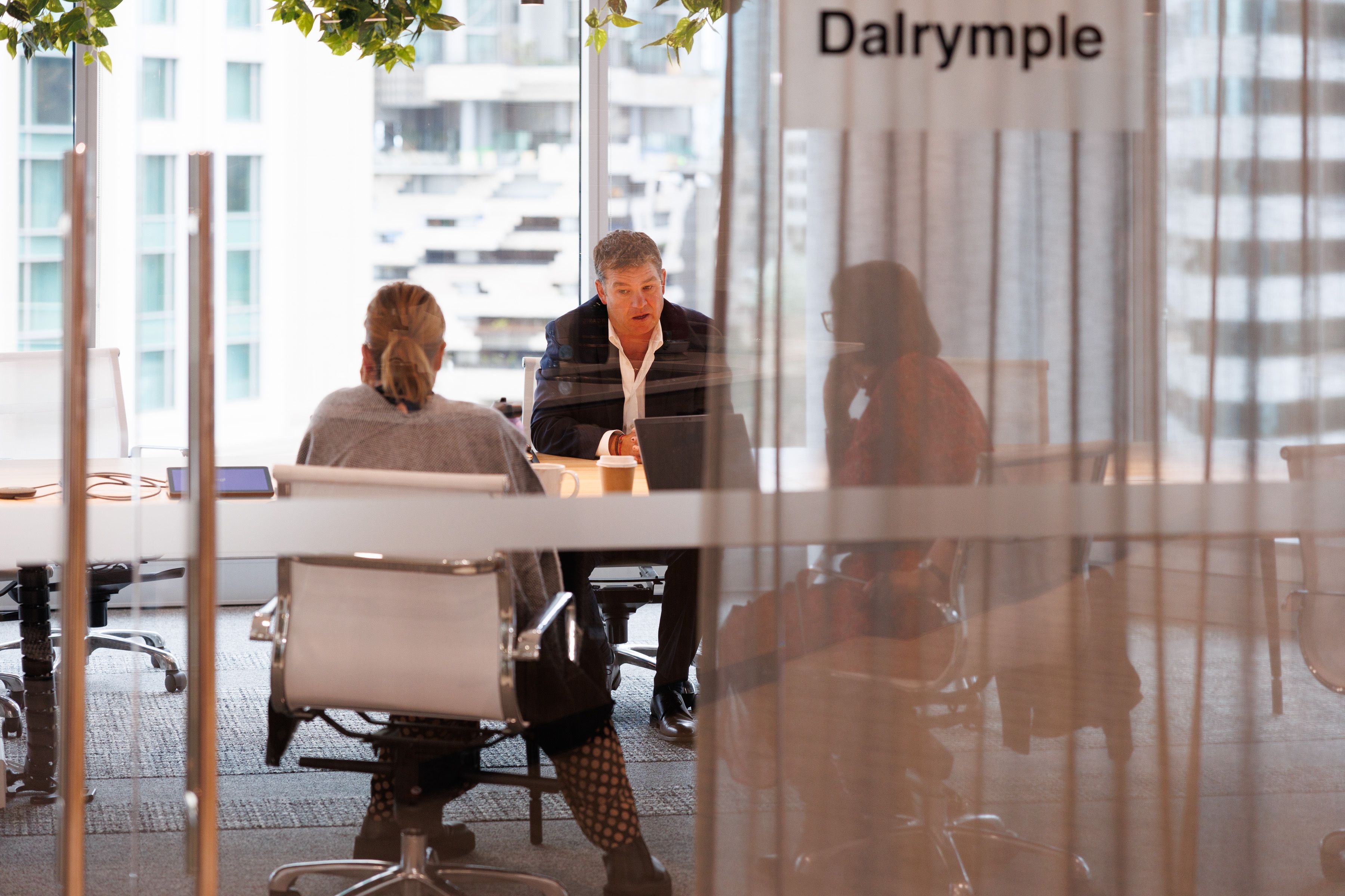 Envest logo on window