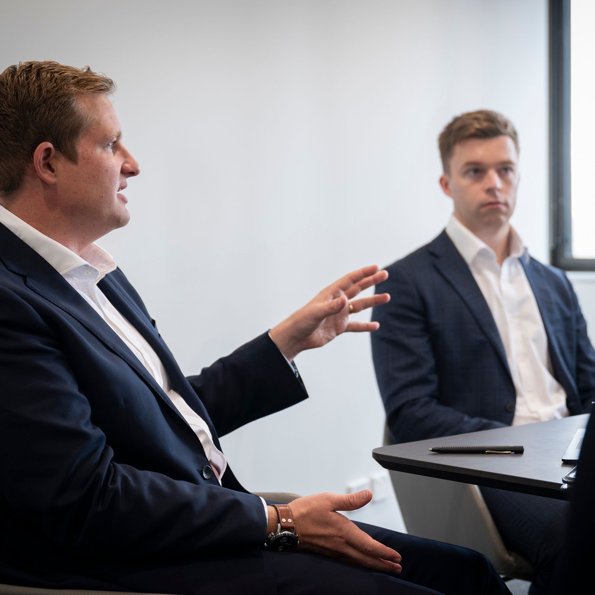 Man talking in meeting