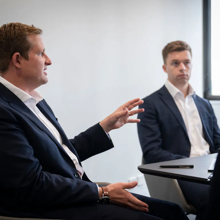 Man talking in meeting
