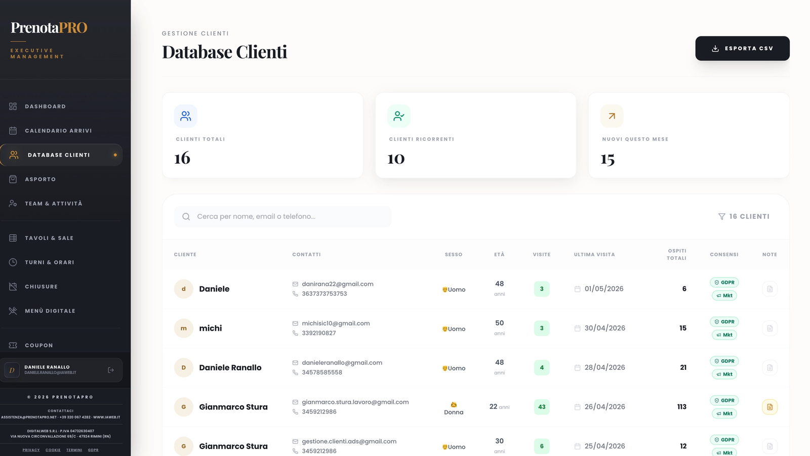 CRM prenotapro