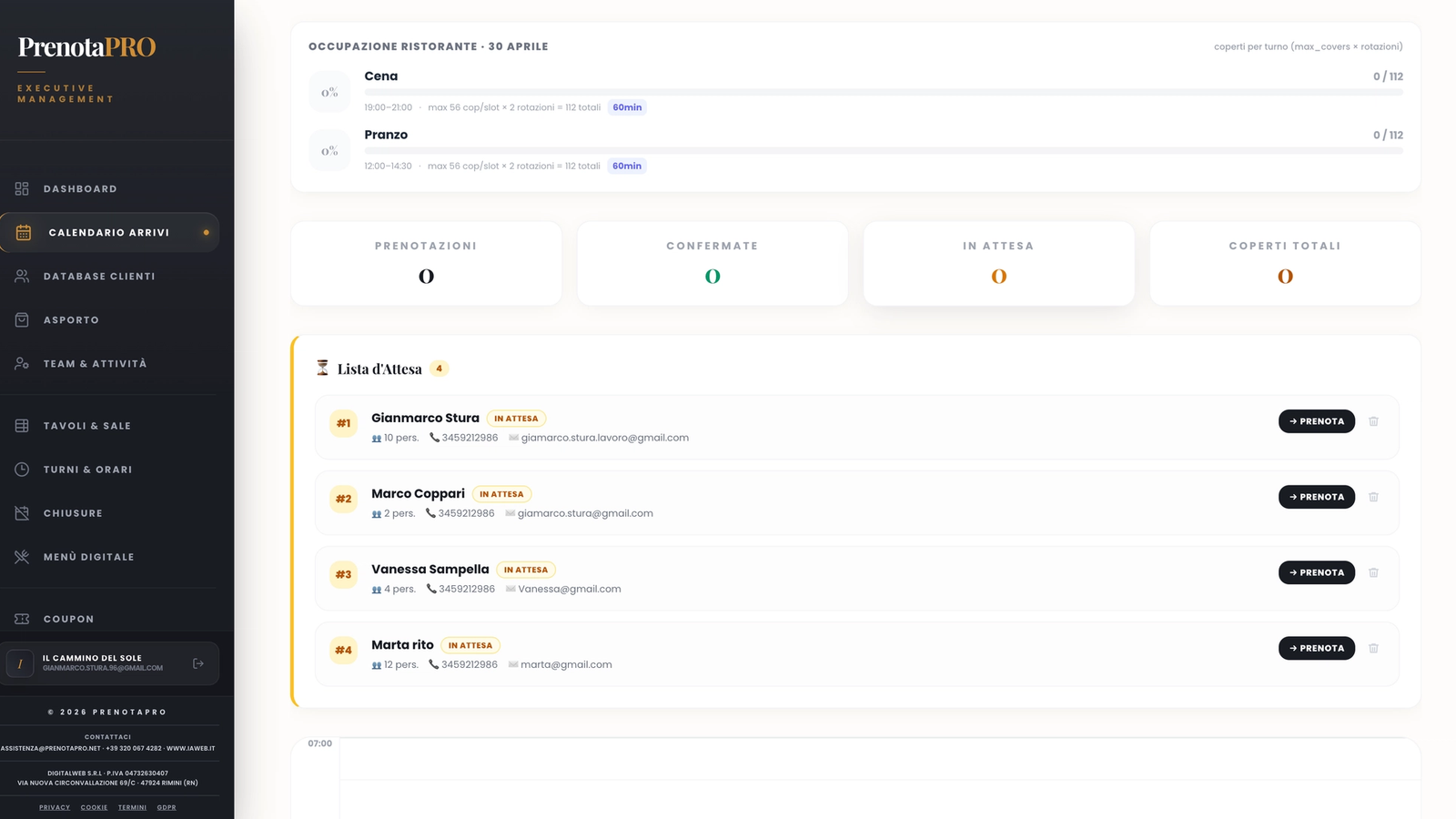 Lista di attesa Prenotapro
