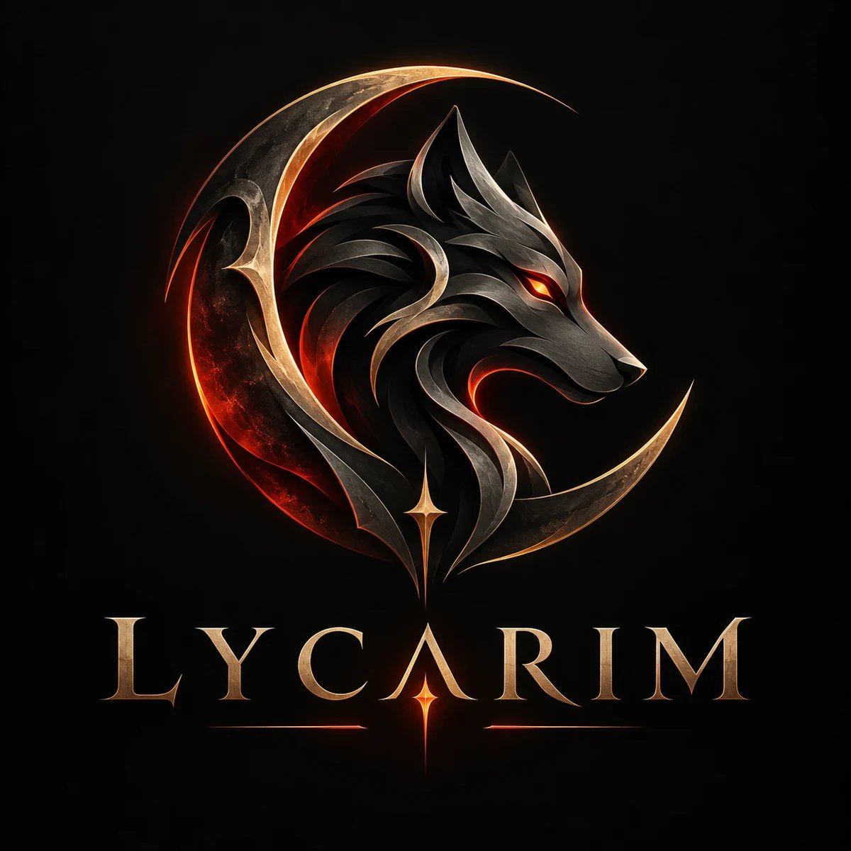 Lycarim wolf and crescent emblem