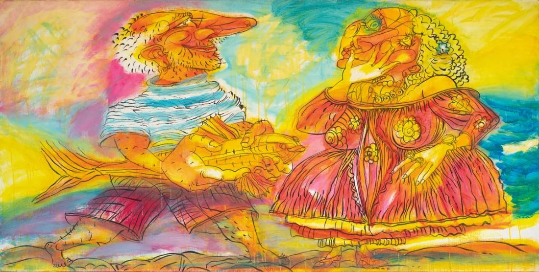 “Camp Counselors”, 2014, Acrylic by Viktor Chumachenko
