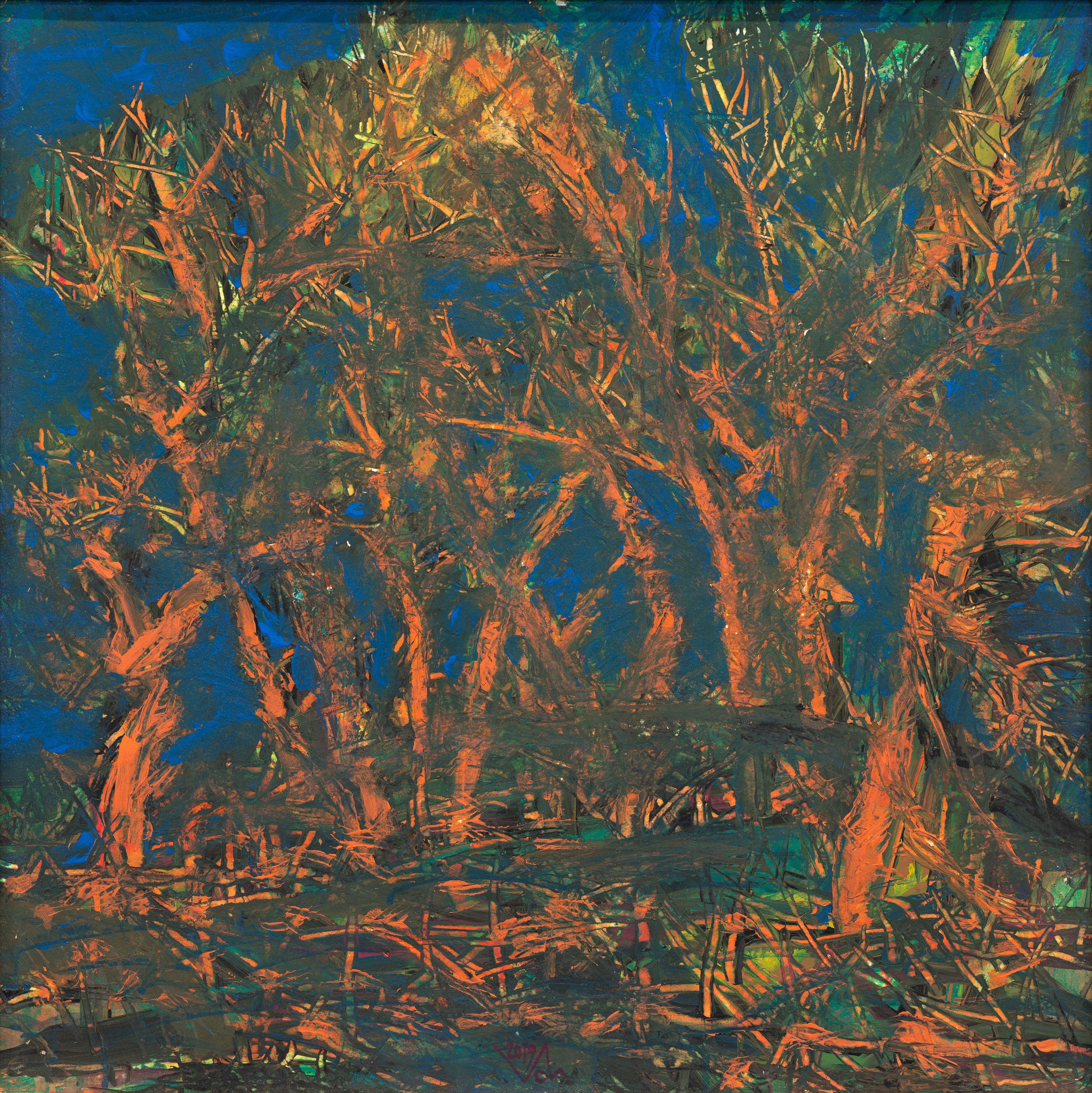 “Sunlight”, 2019, Acrylic by Viktor Chumachenko