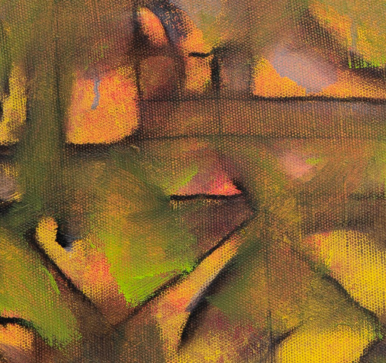 Woman Against a Carpet by Viktor Chumachenko — artwork detail