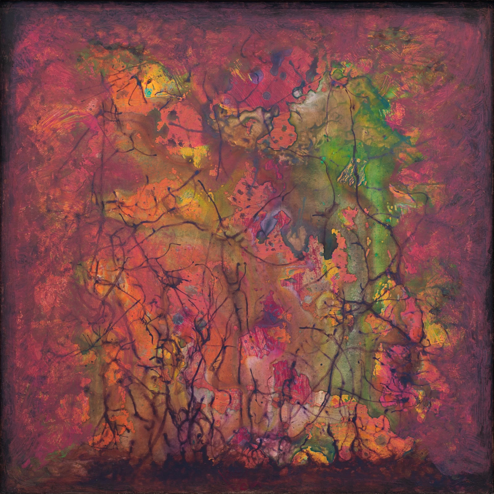 “Flower in the Forest”, 2019, Acrylic by Viktor Chumachenko